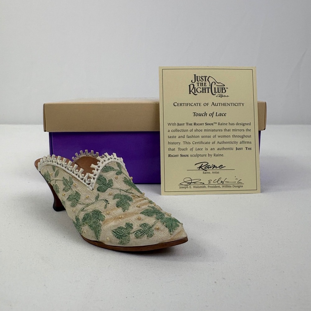 Vintage Just The Right Shoe By Raine Touch of Lace 25061 1999 COA